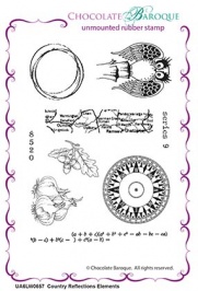 Country Reflections Elements unmounted rubber stamp set - A6